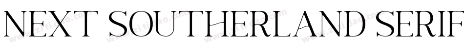 Next Southerland Serif DEMO字体转换